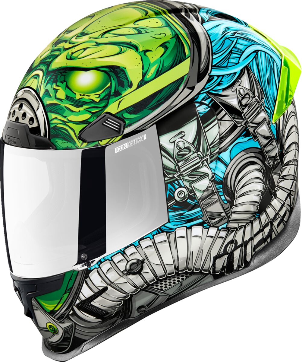 Κράνος ICON Airframe Pro™ Outbreak Full Face Unisex μπλε-πράσινο
