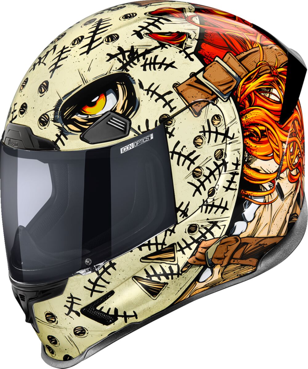Κράνος ICON Airframe Pro™ Topshelf Full Face Unisex off-white-κόκκινο
