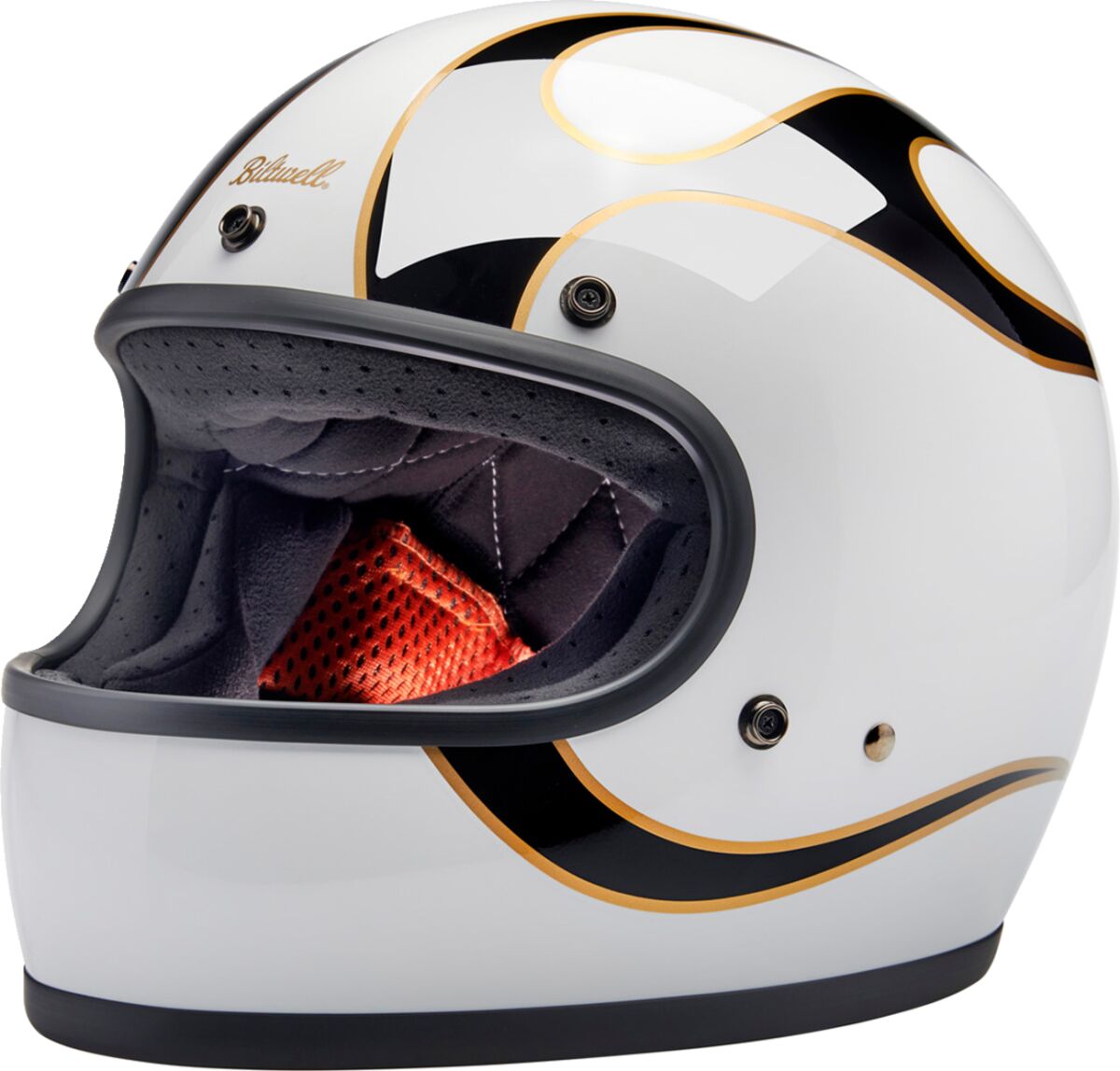 BILTWELL HELMET GRINGO GLOSS WHITE/BLAC 1002-561-502