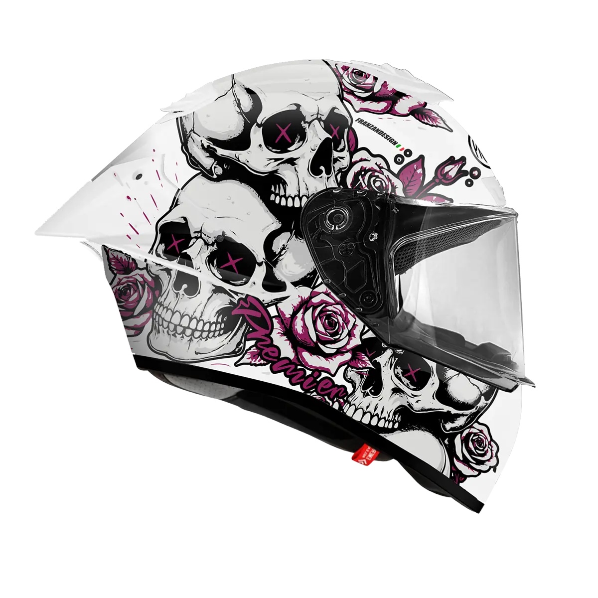 PREMIER HELMETS HELMET MONZA RO 18 LG APINTMZAFIBR18000L