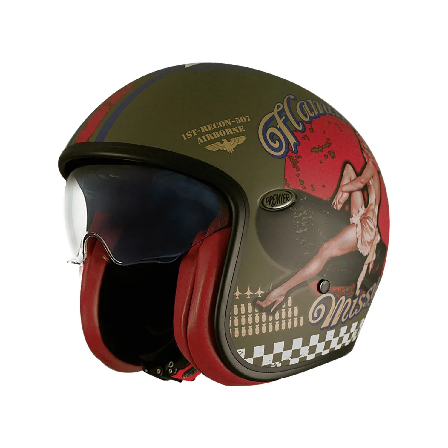 PREMIER HELMETS HELMET VINTAGE PU MILBM MD APJETVI6FIBUPM000M