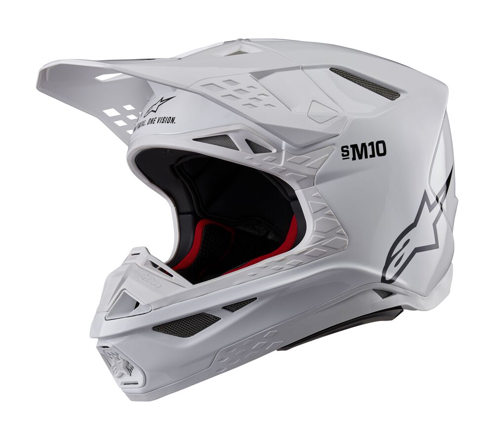 Κράνος Alpinestars Supertech M10 Μονόχρωμο Motocross Enduro Unisex λευκό