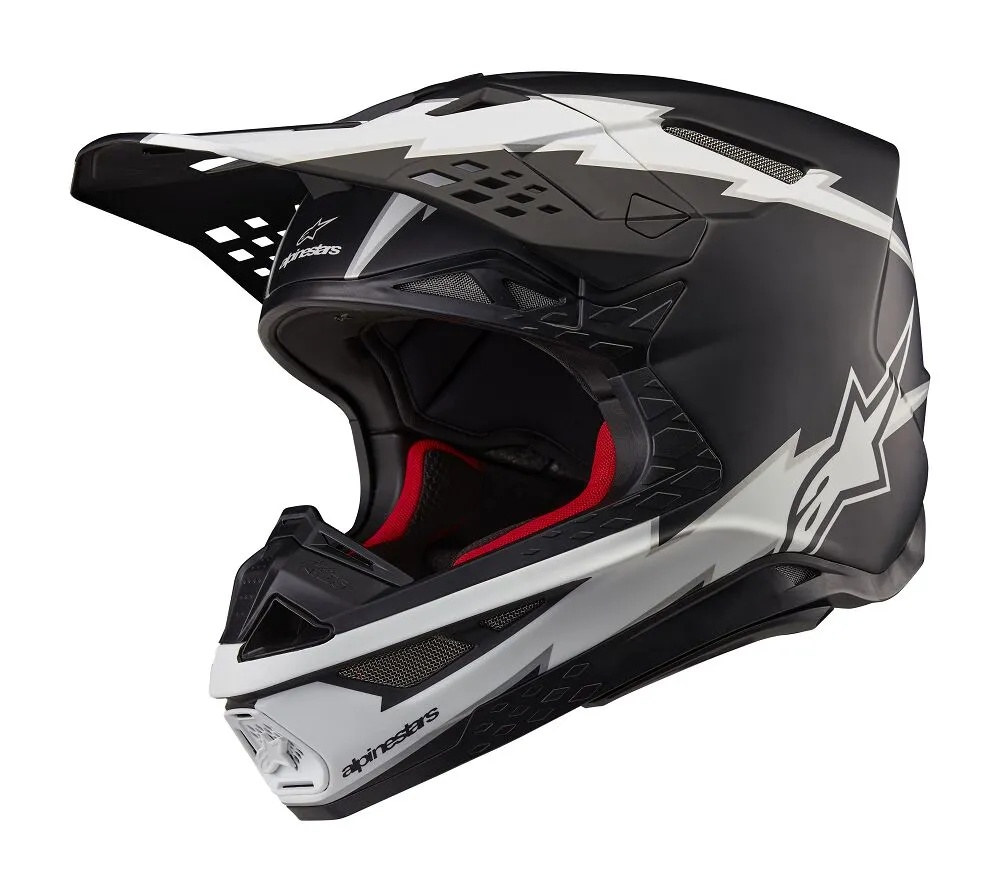 ALPINESTARS(MX) HELMET SM10 AMP BLK/WT S 8300623-1121-S