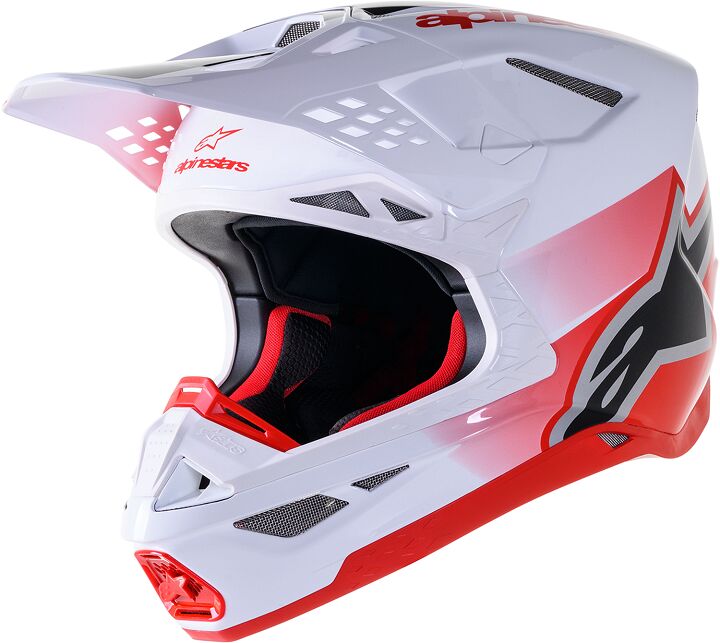 ALPINESTARS(MX) HELMET SM10 UNIT RD/WT XL 8301623-3182-XL