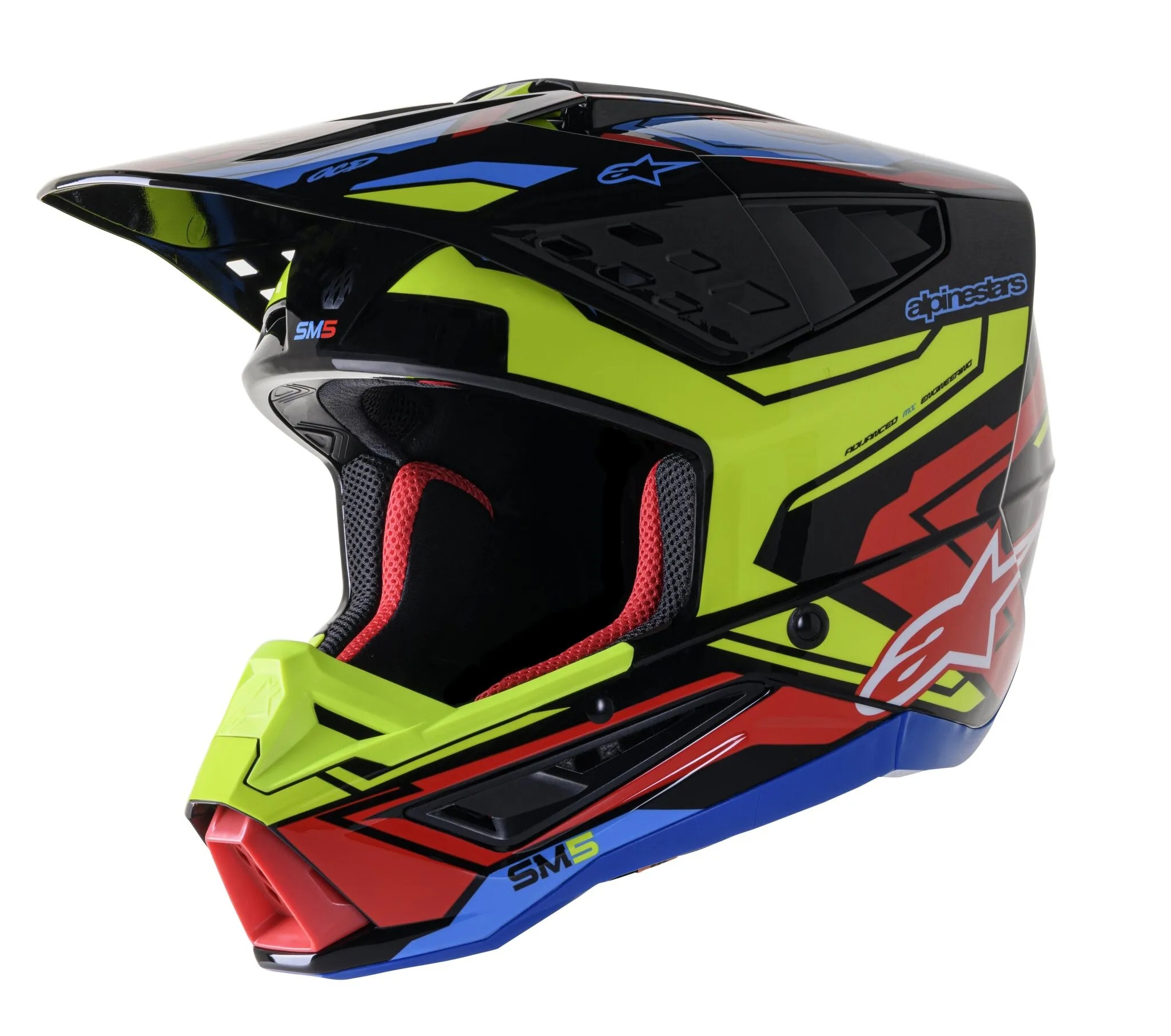 ALPINESTARS(MX) HELMET SM5 ACT2 BK/Y/R XL 8306023-1533-XL