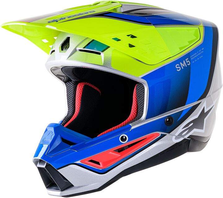 ALPINESTARS(MX) HELMET SM5 SAIL YLW/BL M 8306723-5579-M