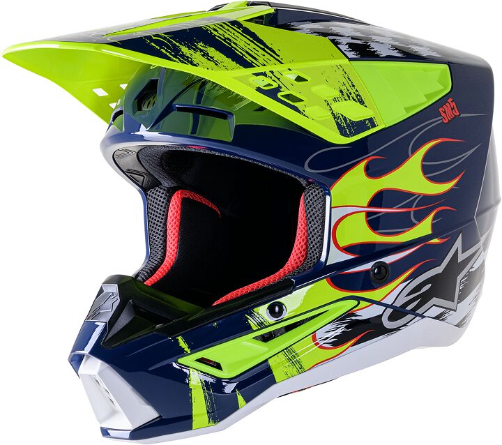 ALPINESTARS(MX) HELMET SM5 RASH NV/YL M 8307023-7455-M