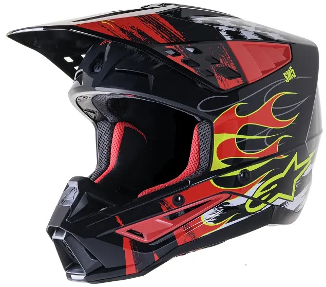 ALPINESTARS(MX) HELMET SM5 RASH RED/G XL 8307023-9033-XL