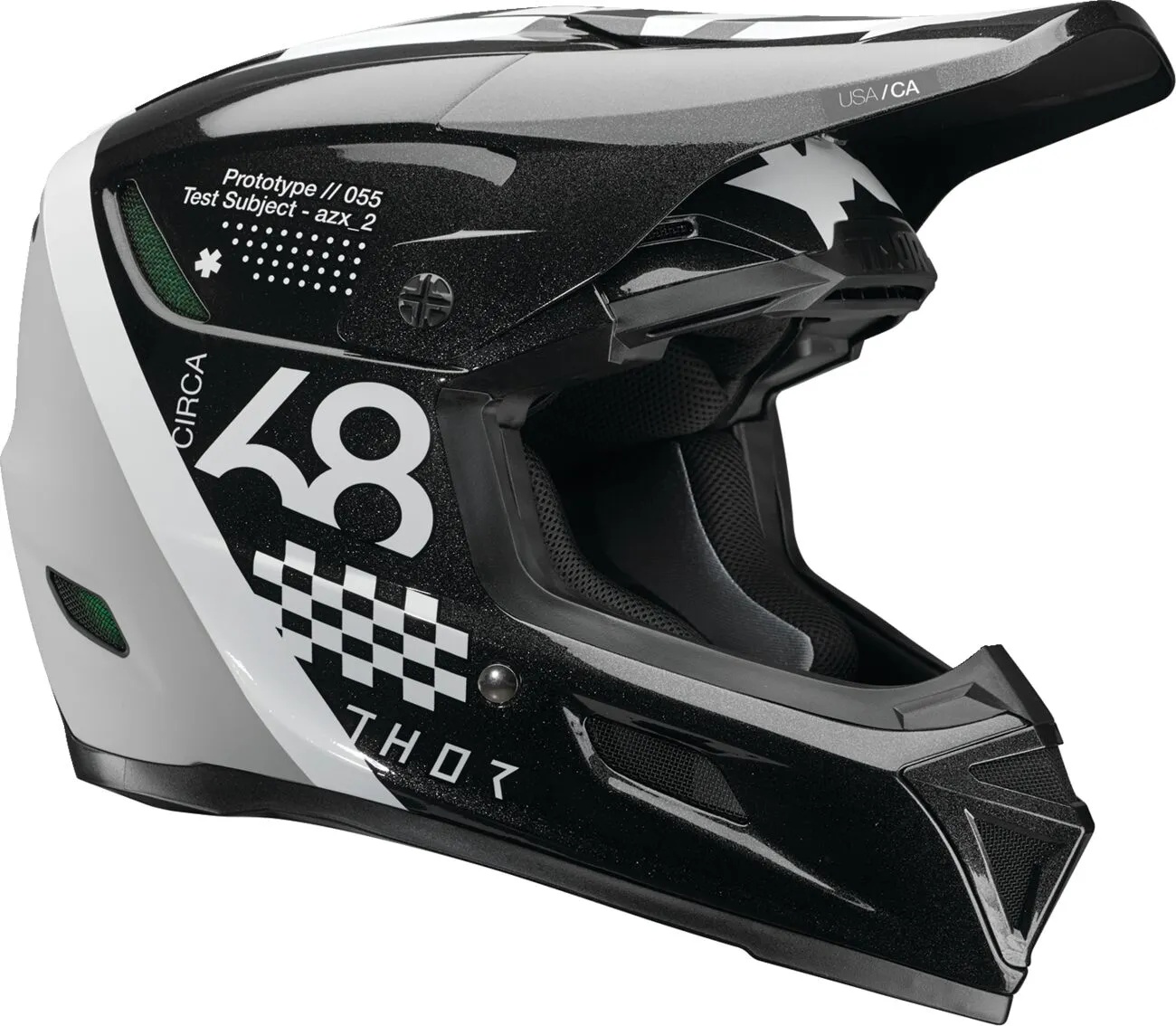 THOR HELMET REFLEX SPORT RIOT BK/WH 0110-8776