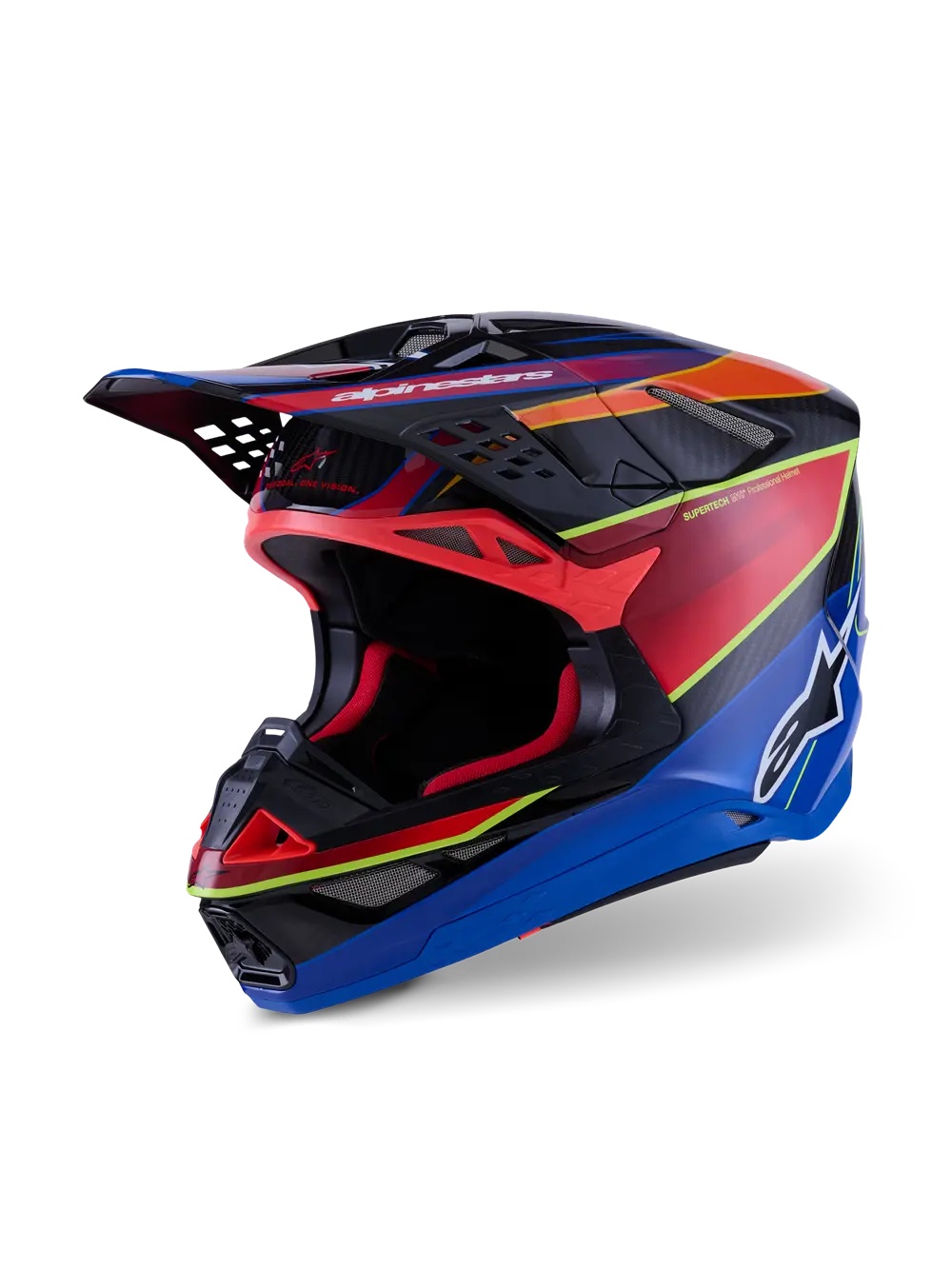 ALPINESTARS(MX) HELMET S-M10 ERA BLUE/RED/YL 2 8301123-7356-2X