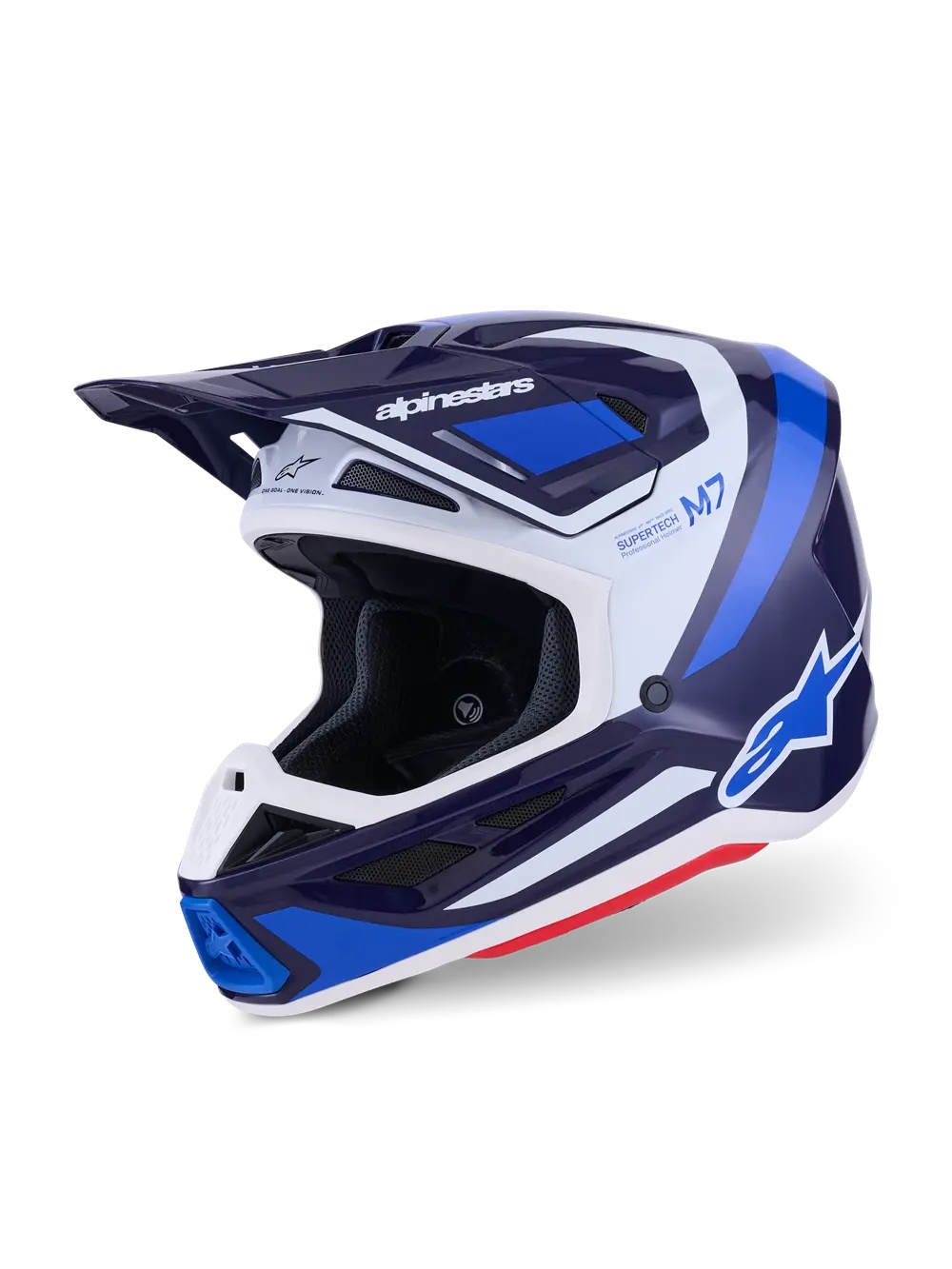 ALPINESTARS(MX) HELMET SM7 RISE BLUE/WHITE 2X 8301526-7249-2X