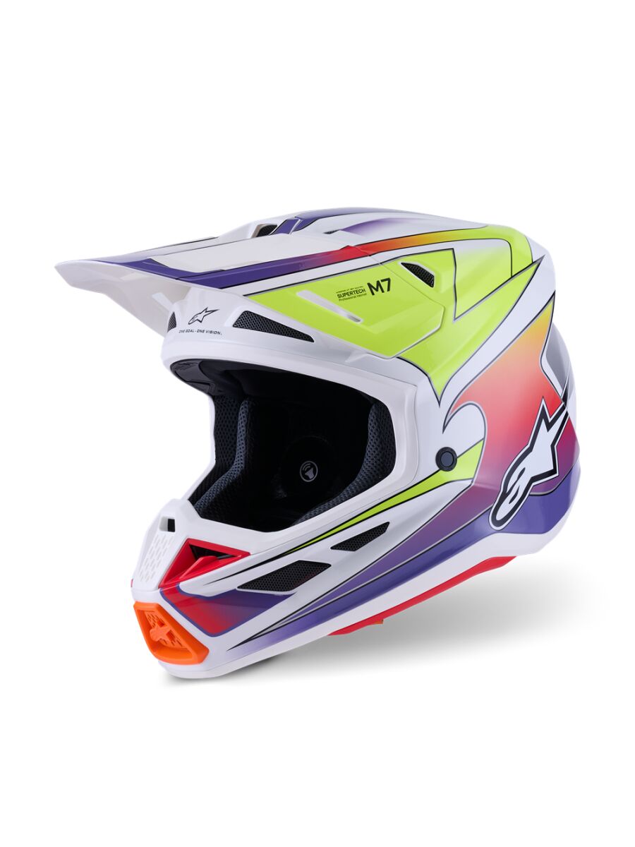 ALPINESTARS(MX) HELMET SM7 FUSE WHT/YL/PU L 8301926-2054-L