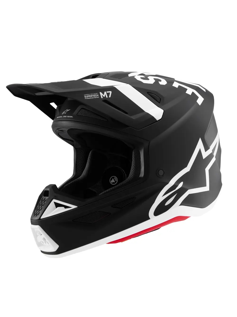 ALPINESTARS(MX) HELMET SM7 DASHER BLK/WHT S 8302126-1121-S