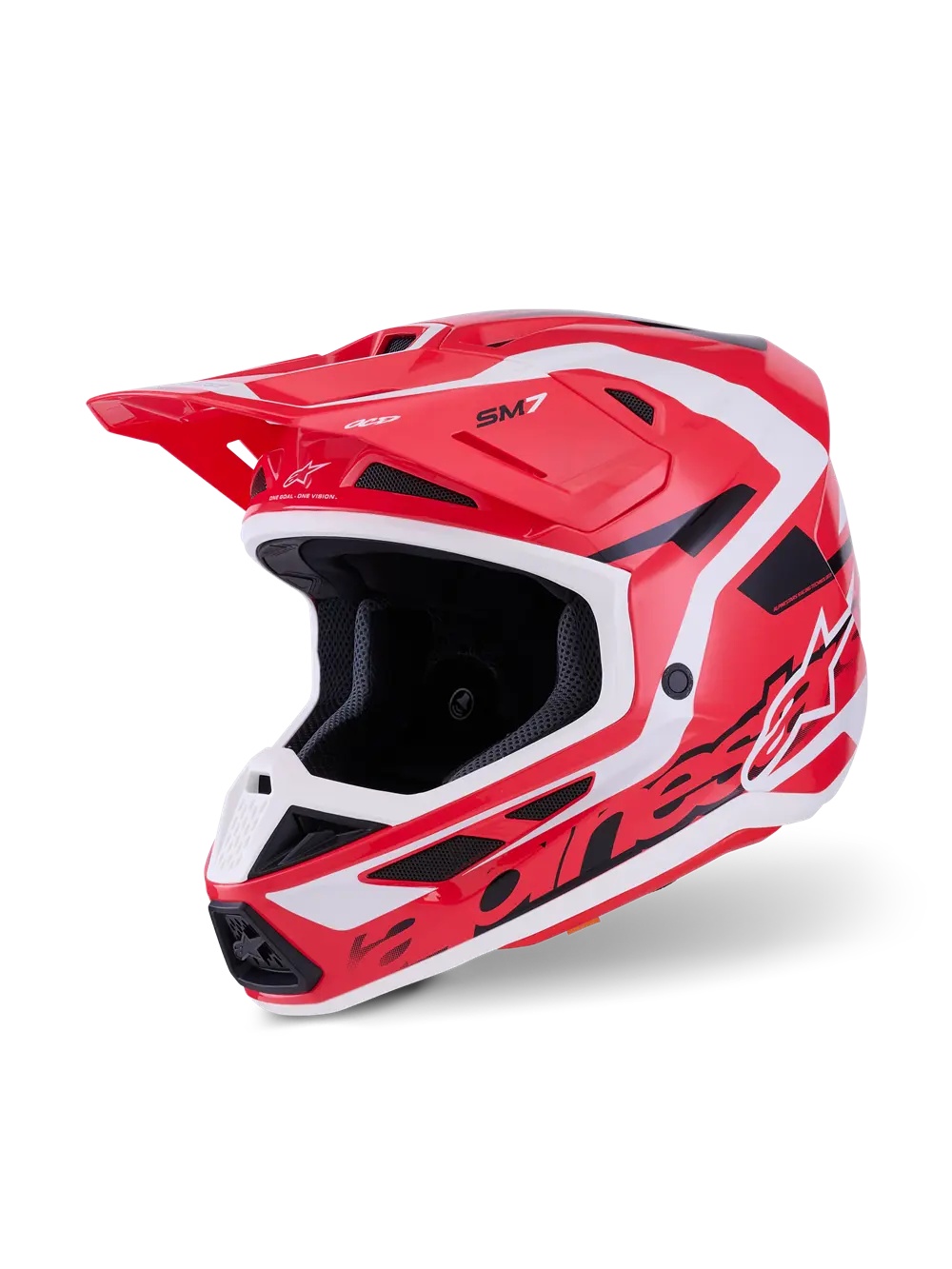 ALPINESTARS(MX) HELMET SM7 DEED RED/BLK/WH M 8302326-3139-M