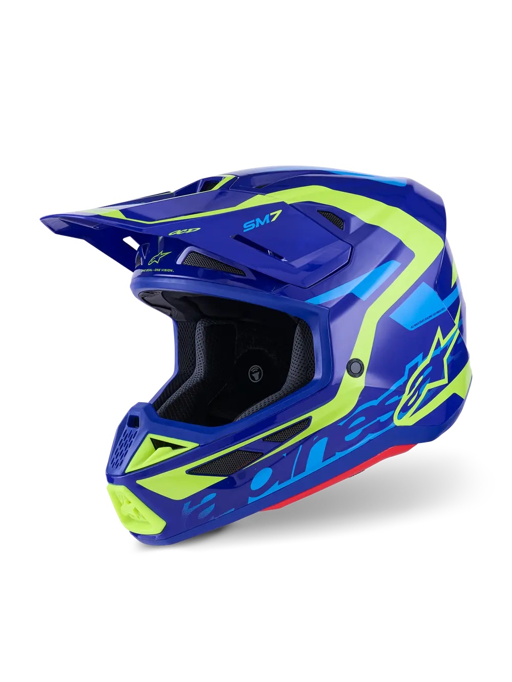 ALPINESTARS κράνος mx off-road SM7 Deed μπλε-κιτρινο gloss