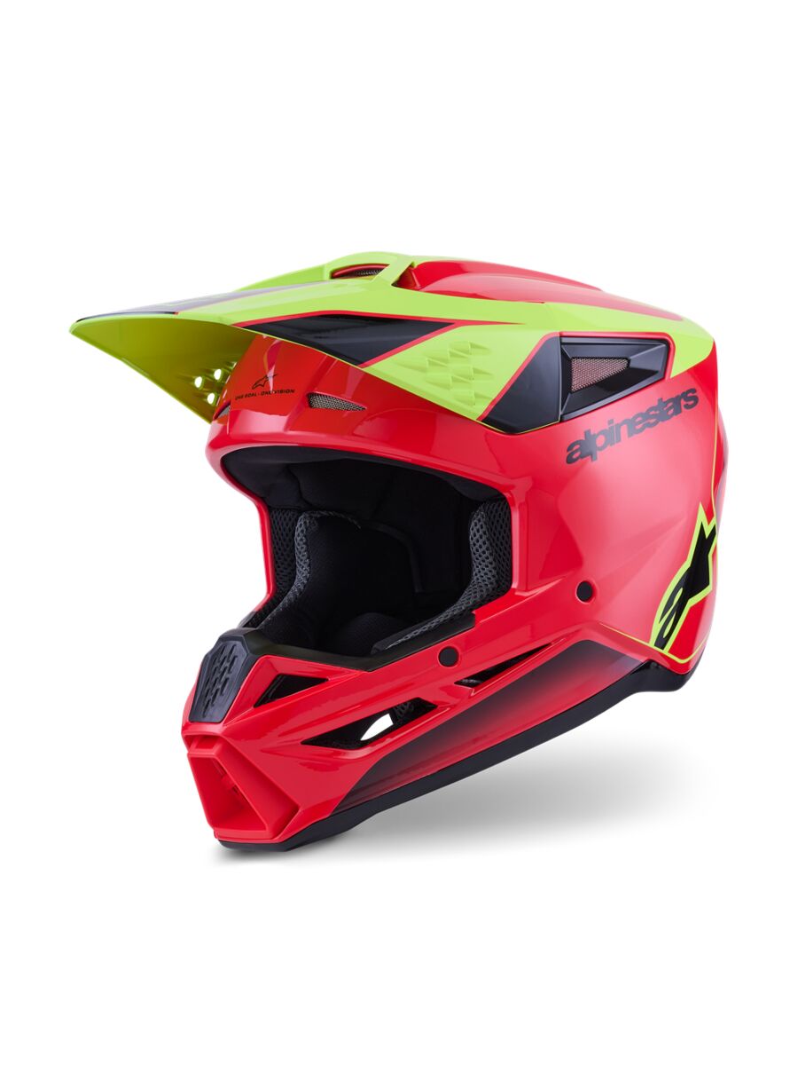 ALPINESTARS(MX) HELMET SM3 FRAY RED/YL/BLK 2X 8300526-3051-2X