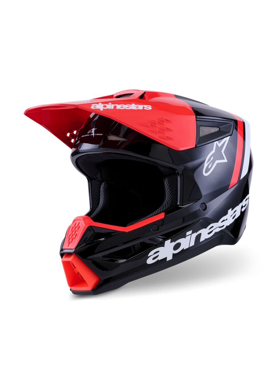 ALPINESTARS(MX) HELMET SM3 RADIUM BLK/RED/WH M 8300726-1553-M