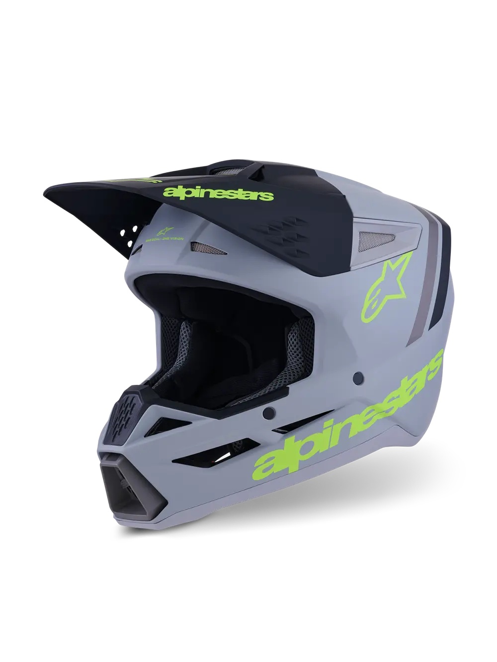 ALPINESTARS(MX) HELMET SM3 RADIUM GRAY/BLK/YL 8300726-9510-L