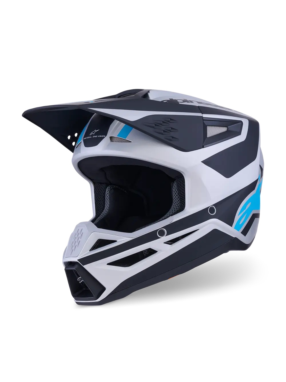 ALPINESTARS(MX) HELMET SM3 HEAT SILV/BL/BLK L 8300926-1949-L