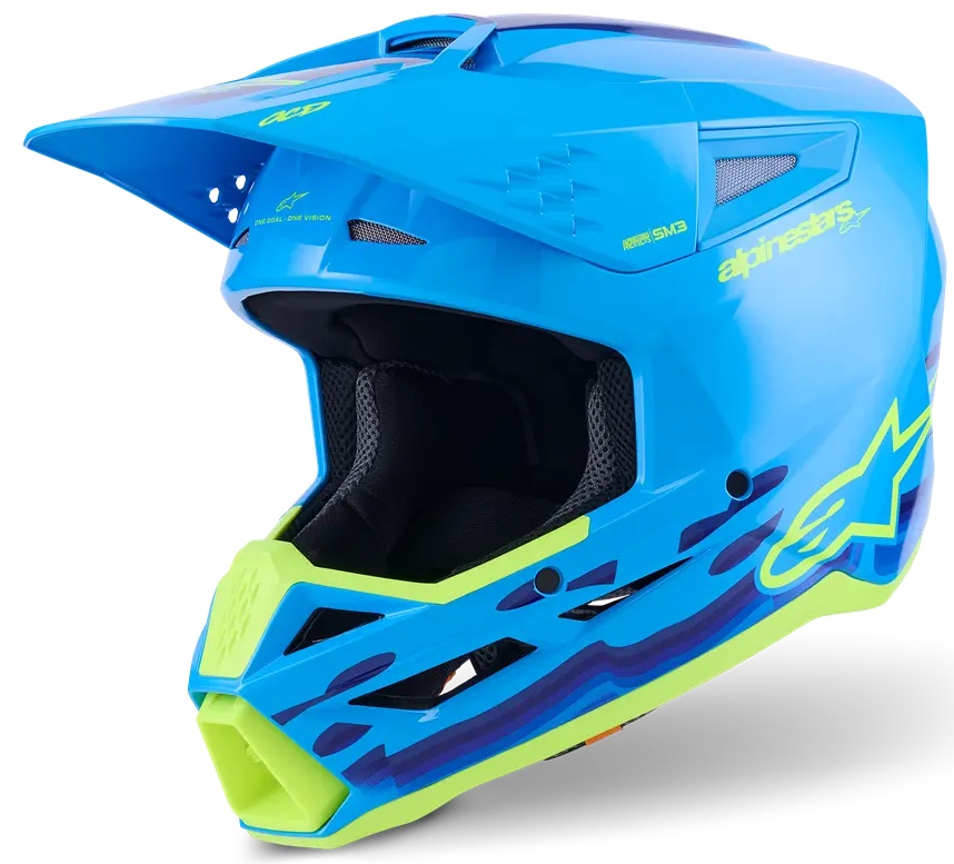 ALPINESTARS(MX) HELMET SM3 FORCE CYAN S 8301126-7232-S