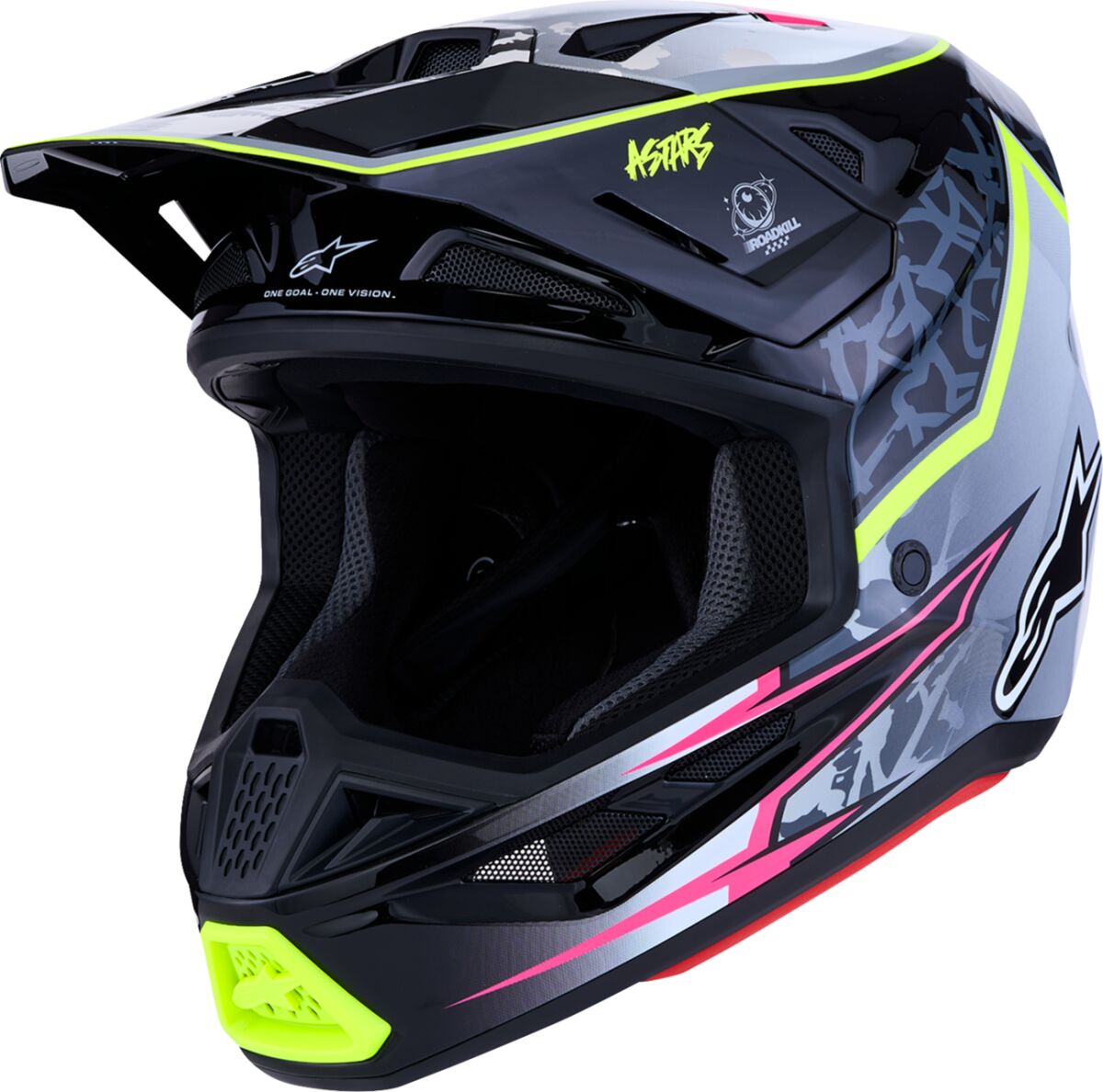 ALPINESTARS(MX) HELMET SM7 BLASTER BLK/GRY/YLW 8300127-1697-L
