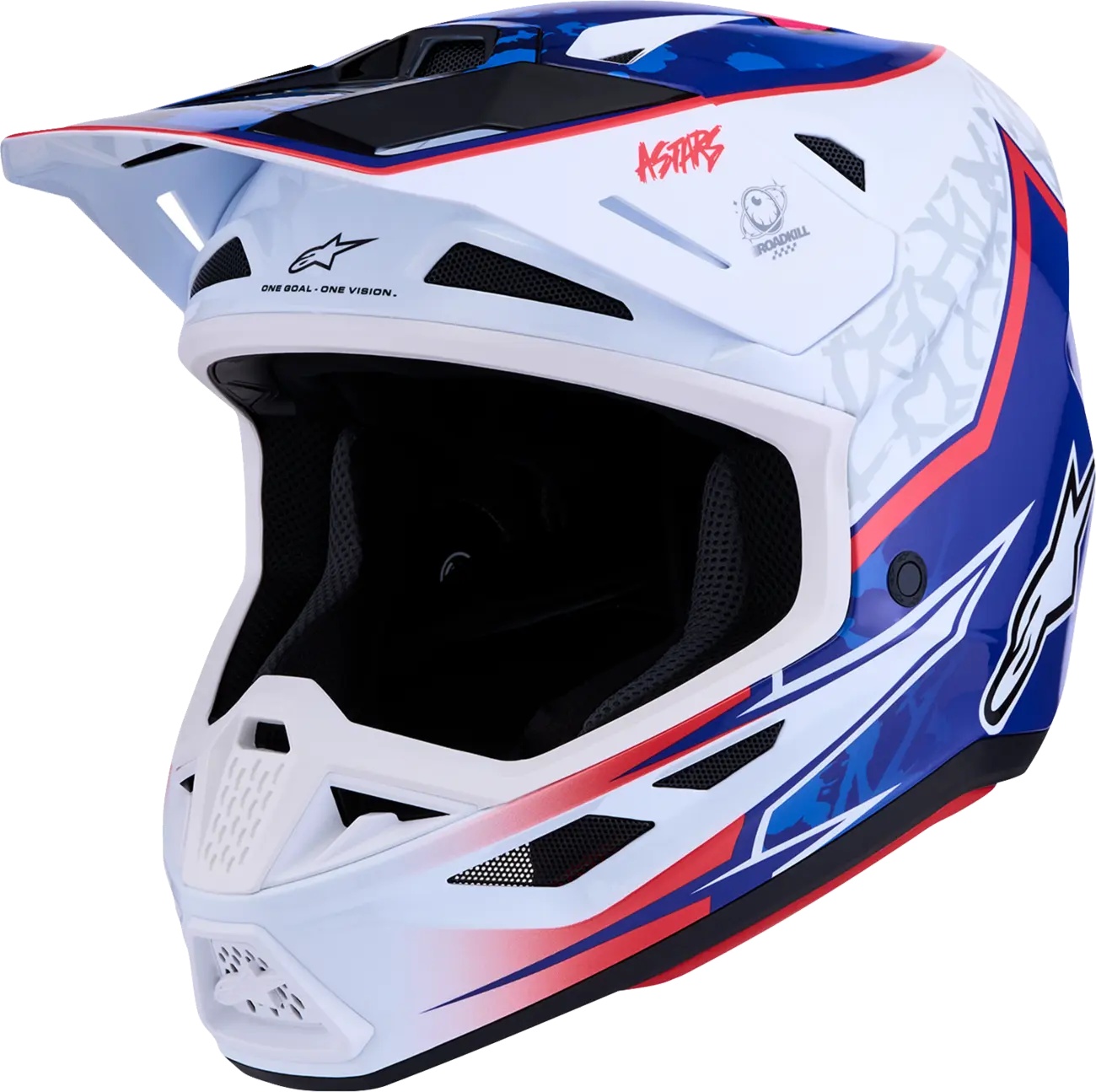 ALPINESTARS(MX) HELMET SM7 BLASTER WHT/BLU/RED 8300127-2217-L