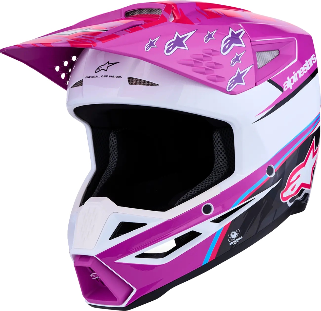 ALPINESTARS(MX) HELMET SM3 FALCON PUR/WHT/PNK 8300827-3222-XS