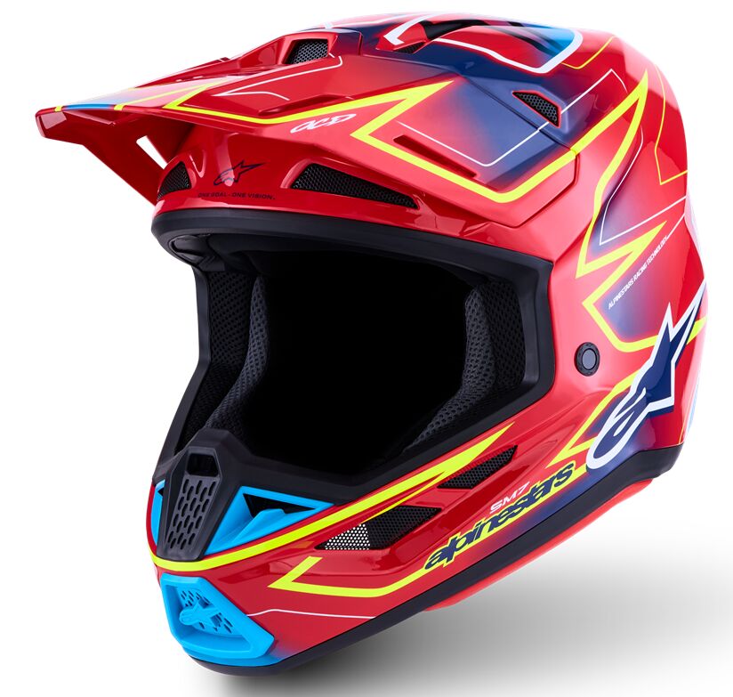 ALPINESTARS(MX) HELMET SM7 CAST RED/YLW/BLU L 8302526-3226-L