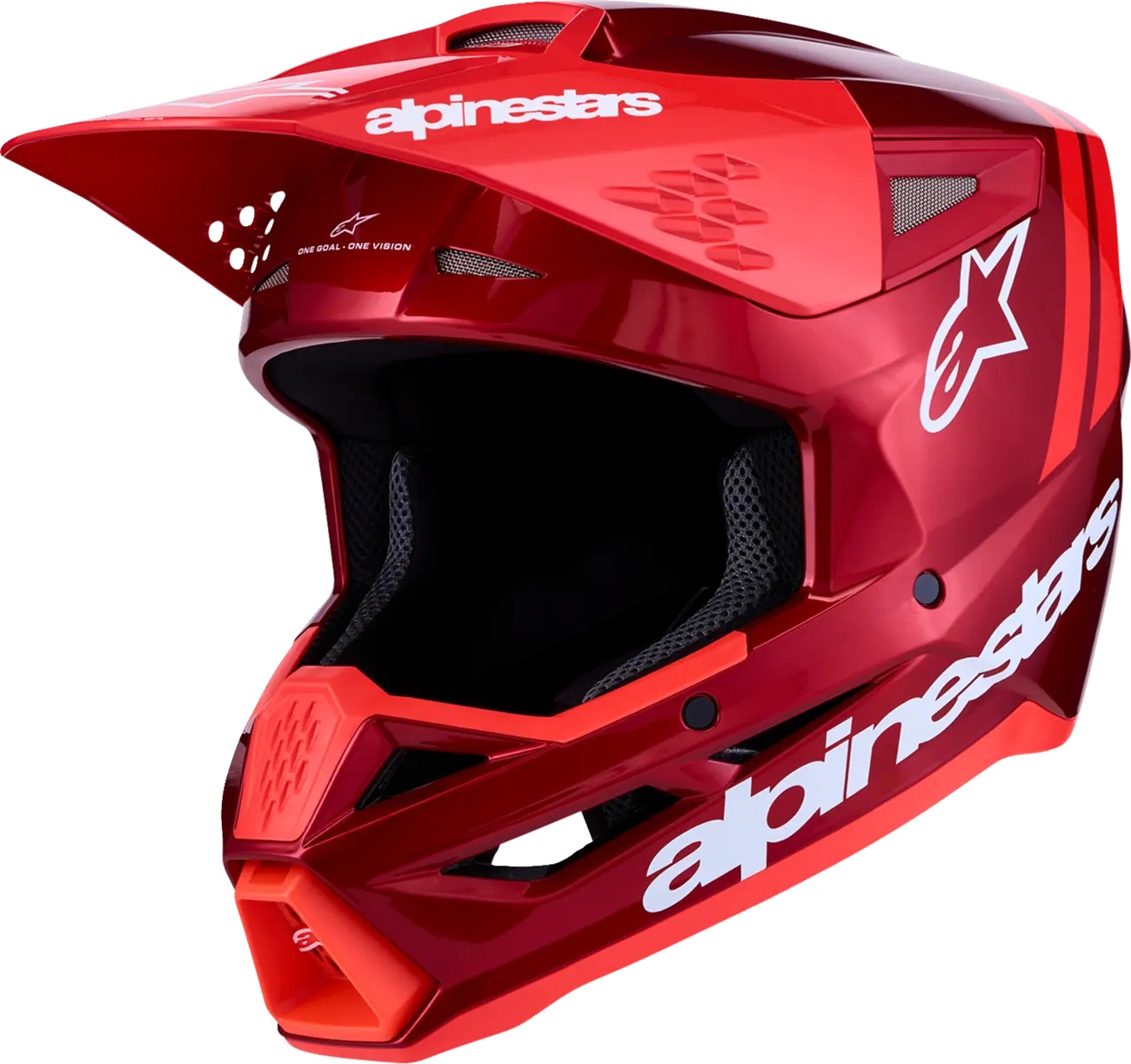 ALPINESTARS(MX) HELMET SM3 RADIUM RED/WHT S 8300726-3216-S