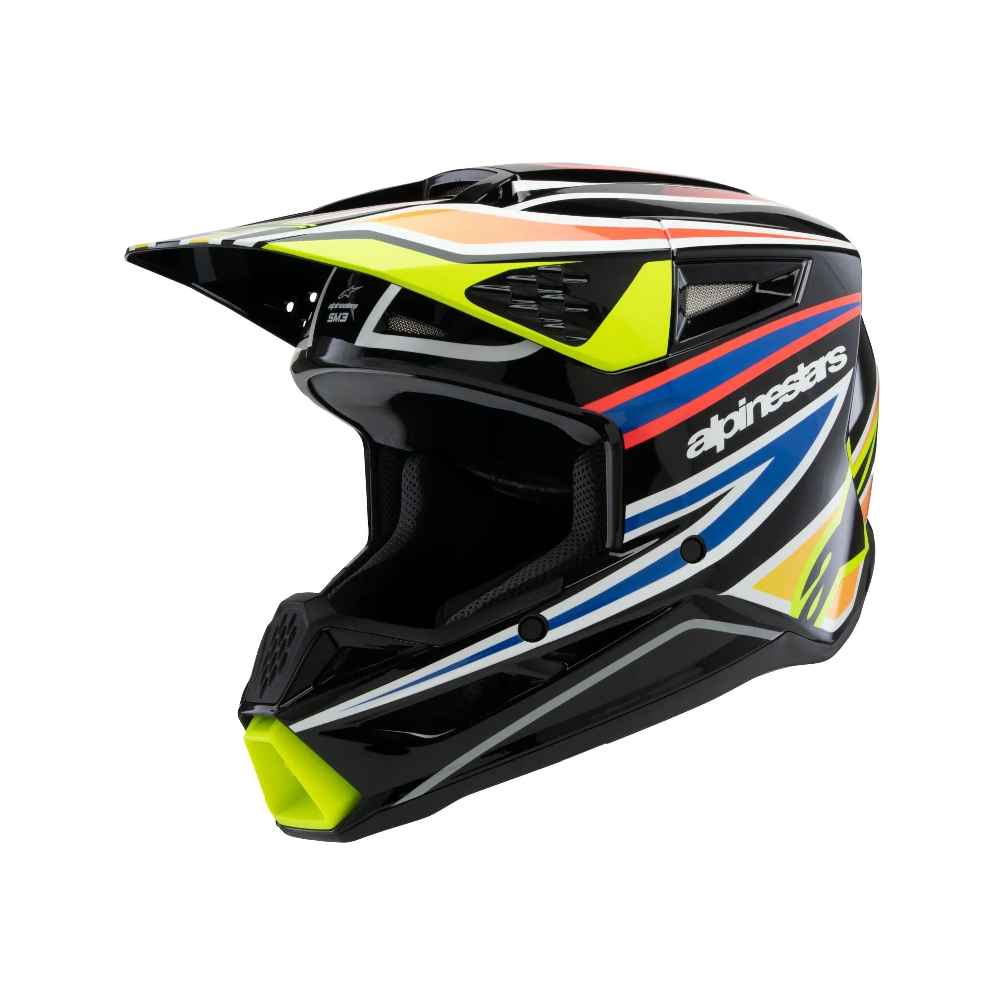 ALPINESTARS(MX) HELMET YTH SM3 WURX BLK/YL/B Y 8302125-1574-YS