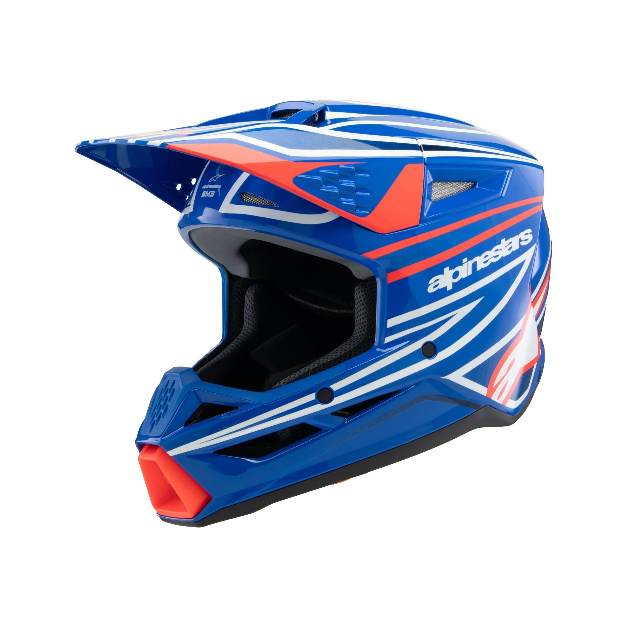 ALPINESTARS(MX) HELMET YTH SM3 WURX BLUE/RED/W 8302125-7312-YS