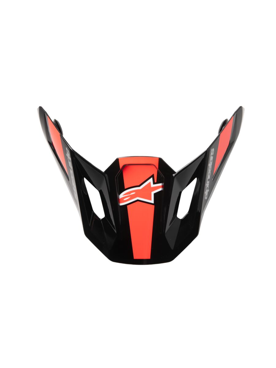 ALPINESTARS(MX) VISOR SM7 RISE BLK/RD/SILV 8980926-1565