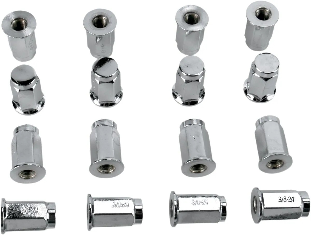 DWT DOUGLAS WHEEL LUG NUT CHR 3/8 FLAT 16P 952-84K