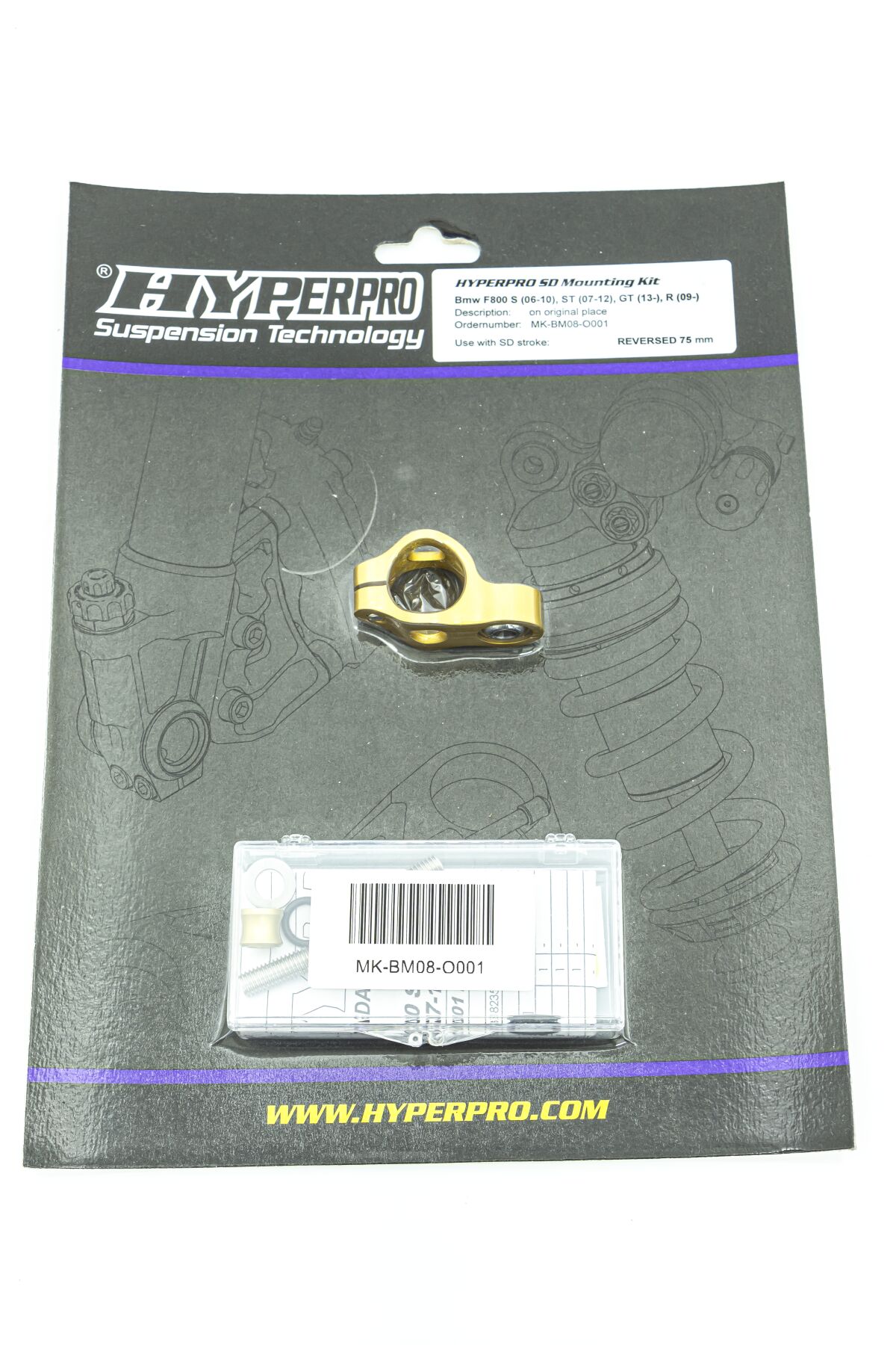 HYPERPRO SD MOUNT. KIT GOLD BMW F 800 G MK-BM08-O001