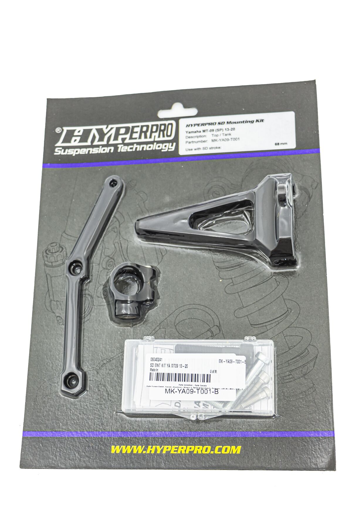 HYPERPRO SD MOUNT. KIT BLACK YAMAHA MT- MK-YA09-T001-B