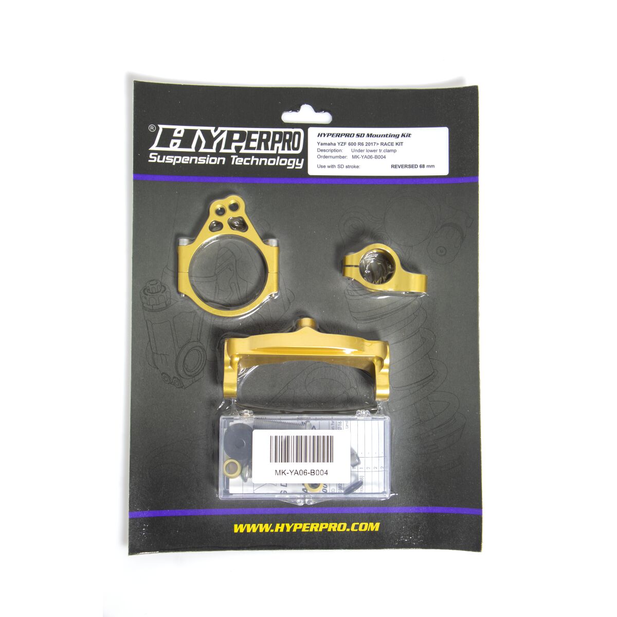 HYPERPRO SD MOUNT. KIT GOLD YAMAHA YZF MK-YA06-B004