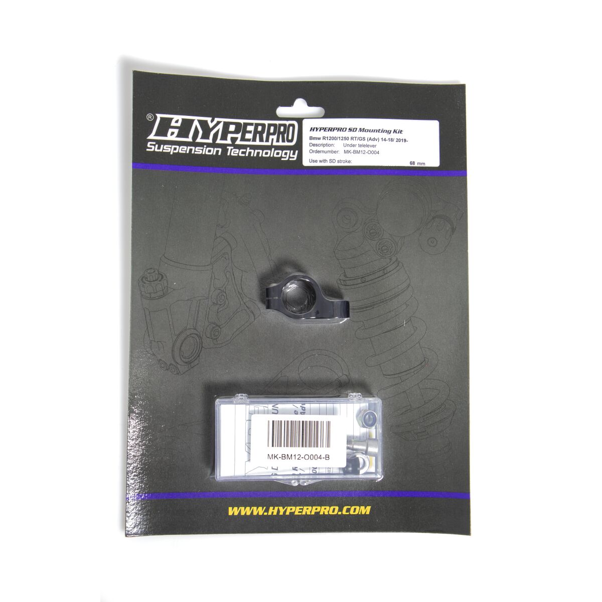 HYPERPRO SD MOUNT. KIT BLACK BMW R 1200 MK-BM12-O004-B