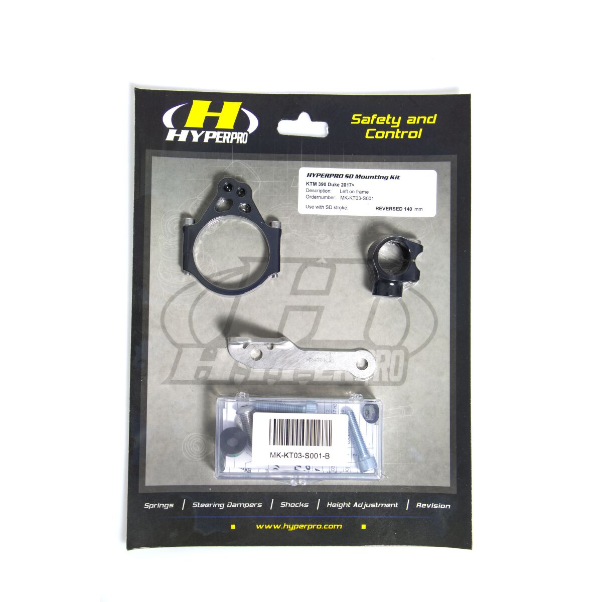 HYPERPRO SD MOUNT. KIT BLACK KTM 390 DU MK-KT03-S001-B