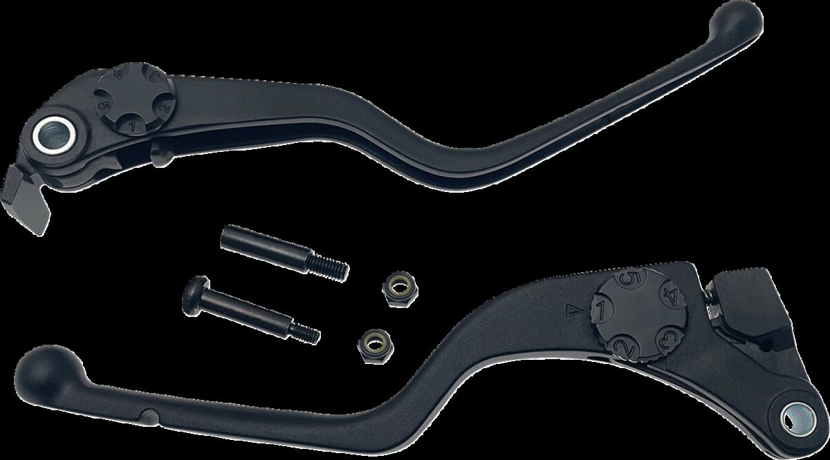 DRAG SPECIALTIES LEVER SET BLK 21-23 PAN AMERIC H07-0731MB