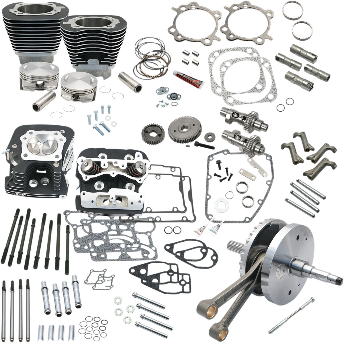 S&S CYCLE KIT HSU 124 07-17TCA BLK 900-0568