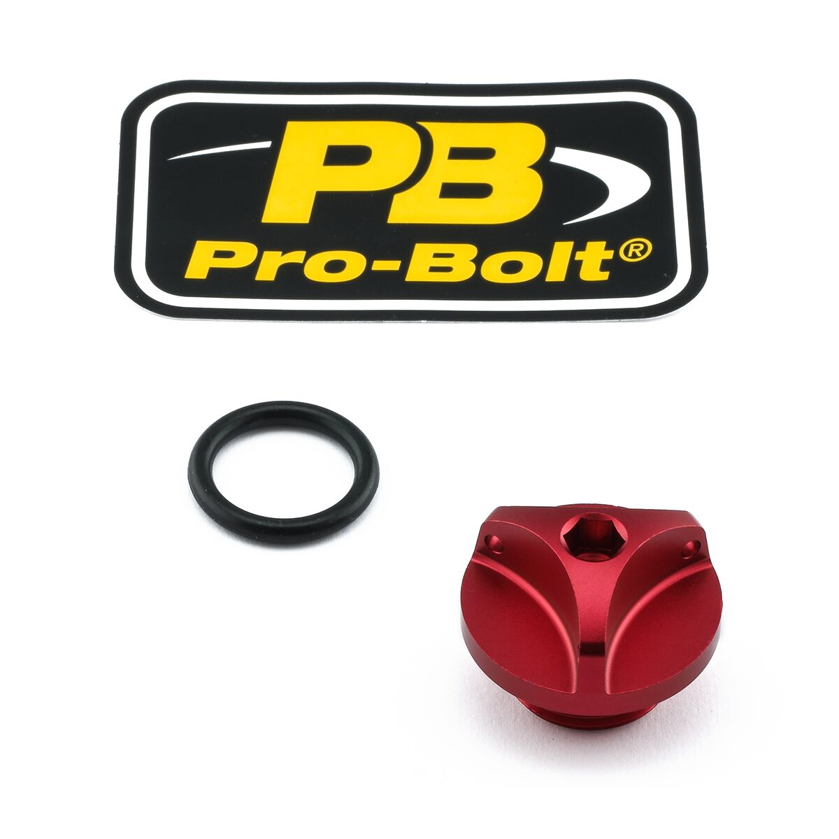 PRO BOLT CAP OIL FILLER ALUM BMW RED OFCS10R