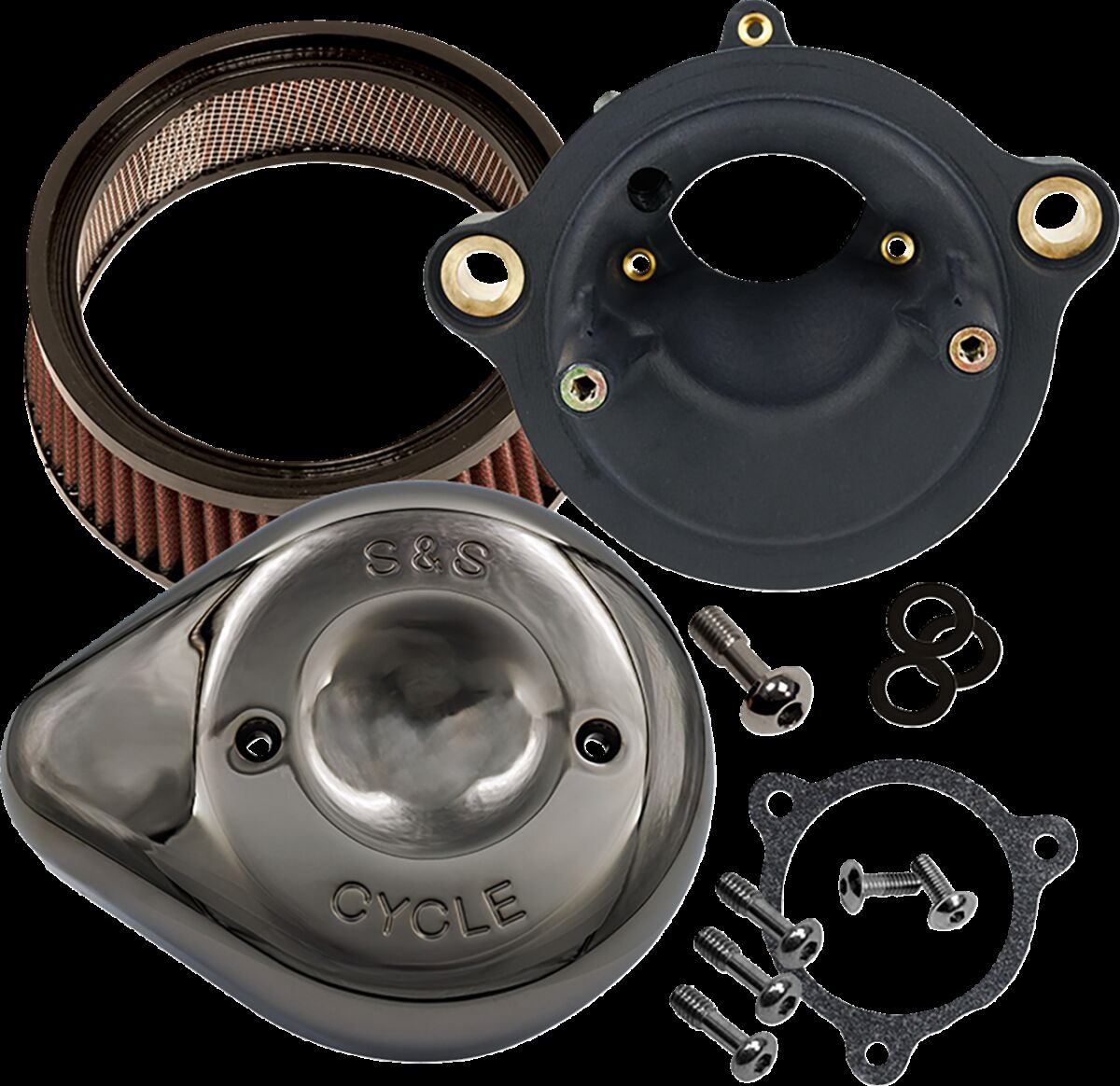 S&S CYCLE Air Cleaner Kit w/Cover Stealt 170-0797