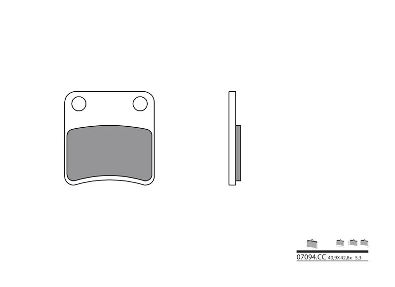 BREMBO BRAKE PAD CC CAR/CER FR/RR 07094