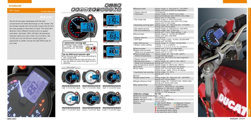 KOSO NORTH AMERICA DASH PANEL RX2NR 16000RPM BA015010