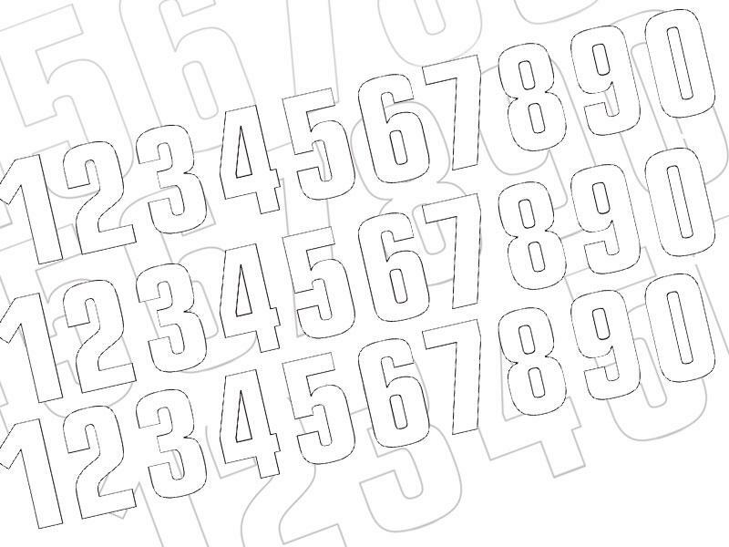 BLACKBIRD RACING NUMBER #9 16X7.5CM WH 5048/10/9