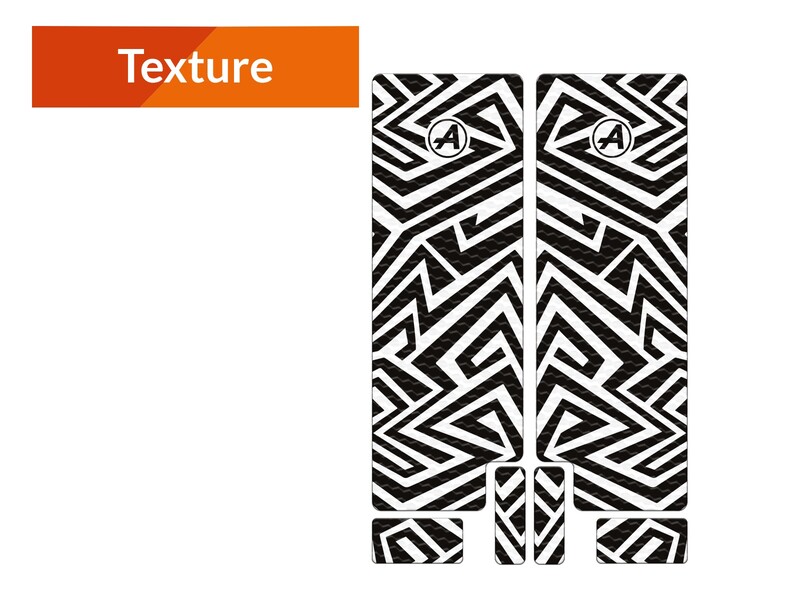 ALGIS FORK DECAL TEXTURED BK LINES BK.T06.003