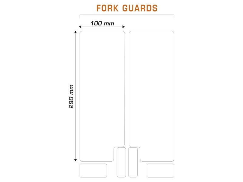 ALGIS FORK DECAL TEXTURED BK LINES BK.T06.003