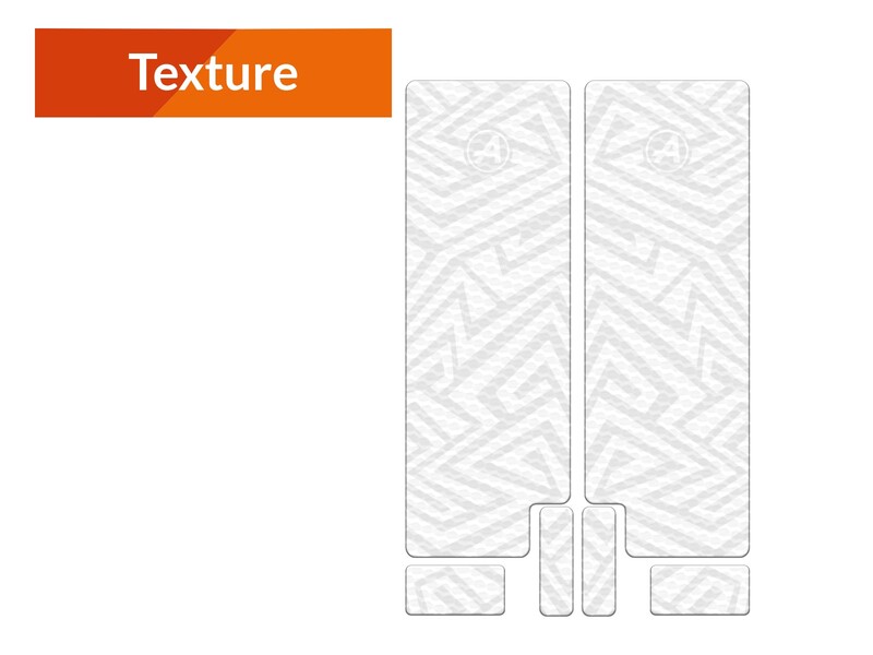 ALGIS FORK DECAL TEXTURED WT LINES BK.T06.006