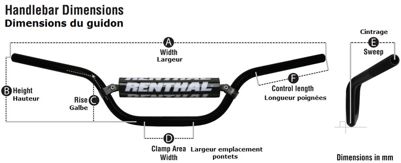 RENTHAL FATBAR KTM HIGH 826 BLK 826-01-BK