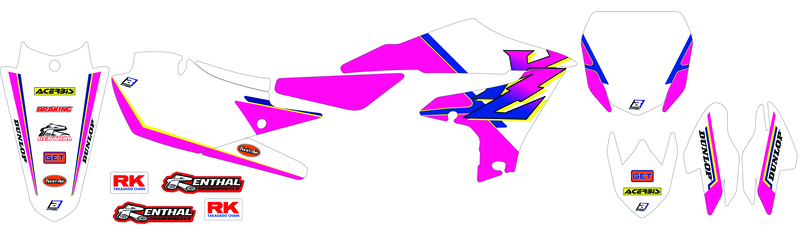 BLACKBIRD RACING GRAPHIC KT RETRO YZF 2247AA